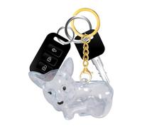 GjnjfdF Dog Hair Memory Key Ring | Animal Hair Souvenir Keychain | Transparent Emotional Locket | Memory Preservation for Car Handbag