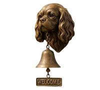 GjnjfdF Doorbells for Welcoming Dogs - Funny with Animal Motif in Rustic Design for Wall Mounting with Chime, Bell with Dog Head for the Front Door - For Gate, Garden