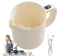 GjnjfdF Electric Whisk | Rice Bowl with Mixer for Washing, Rechargeable Mixer with Bowl and Filter Accessory for Cooking, Baking, Mixing and Cleaning