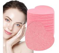 GjnjfdF Facial Sponges for Cleansing,Compressed Sponges for Face,Heart Shape Compressed Natural Sponge for Face,20pcs Facial Scrub Sponge, for Facial Scrub