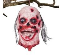 GjnjfdF halloween cut face props halloween props cut face halloween accessories latex decoration bloody face with wig party accessories corpse face accessories