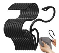 GjnjfdF Hoodies Hanger Rack - 10 Pieces S-Shaped Hangers for Closet Storage, Space Saving Dressing, Hook for Bags, Scarves, Jackets, Trousers, Jeans