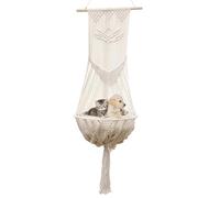GjnjfdF Macrame Cat Hammock, Cat Bed Hammock, Multifunctional Hand-Woven Pet Hammock, Space Saving Swing Bed, Kitten Hammock Bed for Playing, Making