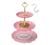 GjnjfdF Outdoor Bird Food Dispenser 3 Tier Garden Bird Bath Food Container for Parakeets, Parrots and Sparrows