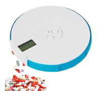 GjnjfdF Pill Dispenser Machine, Pill Dispenser with Alarm, Pill Organizer with Alarm Reminder, Up to 4 Alarms/Day, 7 Day Tablet Storage Box, Large