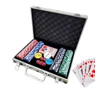 GjnjfdF Poker Chips Set with Box, Party Accessories Without Face Value - Travel Poker Set | for Gamers Lovers Men Women Collectors Family Evening Parties