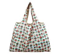 GjnjfdF Reusable Shopping Bags, Grocery Tote Bag, 50 Pound Foldable Farmer's Market Bag | Heavy Duty Tote Bag, Washable Waterproof Storage Pouch for Making, Strawberry, Se référer au descriptif