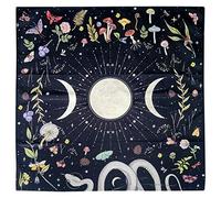 GjnjfdF Tablecloth - Celtic Triple Moon Square Tablecloth,25.2×25.2 Inch Dutch Fleece Fabric Square Washable Tablecloth for Astrology Divination Cards