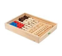 GjnjfdF Wooden Multi Game Board Set, Wooden Chess Set, Classic Chess Checkers Board Games | Portable Travel Toys, Interactive Table Game for