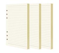 GJNMYSD 3 Pack A5 Refill Paper 135 Sheets/270 Pages 6 Hole Ruled Lined | Smooth writing,8.3 x 5.6 Inch Loose-Leaf Refillable Planner Inserts, Lined Paper for Class Meeting Records