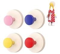 GJNMYSD 4 Pack Suction Cup Hooks | No Drill，Multicolour，for Bathroom Shower Kitchen,for Glass Door Window Tile Mirror