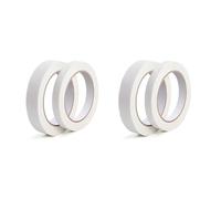 GJNMYSD 4 Pcs Rolls Double Sided Adhesive Clear Sticky Tape,Adhensive Sticky Tapes for DIY Craft,Card Making,Gift,Photos,Wallpaper,Documents-15mm/10mm Wide and 12m Long(white)