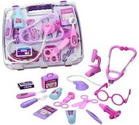 Gjo Doctor Role Playset For Kids, 13 Piece, Colourful Accessories, Vibrant Colour, Durable Construction, Compact And Portable, Educational And Learning Toy, Purple