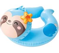 Gjo Sloth Panda Shaped Inflatable Pool Float for Kids, Cute Animal Design, Flower Accent, Durable & Safe, Ideal for Pool, Beach & Summer Fun, Delightful gift for birthdays or holidays