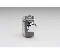 GJP100C 1 Gang (Single), 1 or 2 Way 120 Watt (Trailing Edge) Chrome Dimmer Module for Power Grid Plates. 1-10 Dimmable LEDs Only
