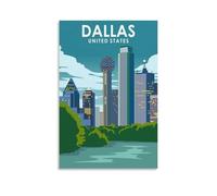 GJrjdb Vintage Travel Dallas Texas United States Posters 12x18inch(30x45cm)