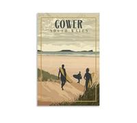 GJrjdb Vintage Travel Gower South Wales Posters 16x24inch(40x60cm)