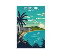 GJrjdb Vintage Travel Honolulu Hawaii Posters 12x18inch(30x45cm)
