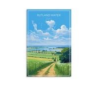 GJrjdb Vitger Travel Rutland Water England Posters Canvas Art Wall House Decor Bedroom Office Posters Prints Wall Art Paitings Rustic Home Decorate for Living Room 16x24inch(40x60cm)