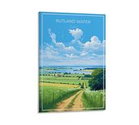GJrjdb Vitger Travel Rutland Water England Posters Canvas Art Wall House Decor Bedroom Office Posters Prints Wall Art Paitings Rustic Home Decorate for Living Room 16x24inch(40x60cm)