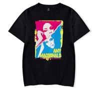 GJRJS Amy Macdonald T-Shirt, Crewneck Printing Men/Women Fashion Short Sleeve,Black,L