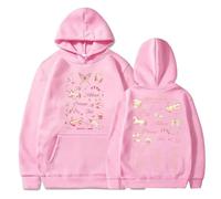 GJRJS Chappell Roan Hoodie,Fashion Casual Comfort Novelty Printed Sweatshirt,Pink,M