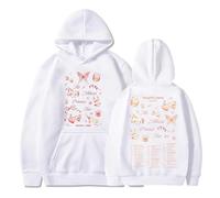 GJRJS Chappell Roan Hoodie,Fashion Casual Comfort Novelty Printed Sweatshirt,White,XXL