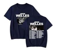 GJRJS Jesse Welles Fear is The Mind Killer Tour T-Shirt, Crewneck Printing Men/Women Fashion Short Sleeve,Blue,S