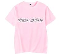 GJRJS Jesse Welles Merch Classic Logo T-Shirt, Crewneck Printing Men/Women Fashion Short Sleeve,Pink,S