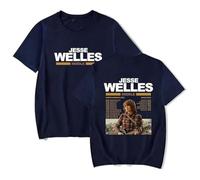 GJRJS Jesse Welles Merch Middle Earth Tour T-Shirt, Crewneck Printing Men/Women Fashion Short Sleeve,Blue,3XL