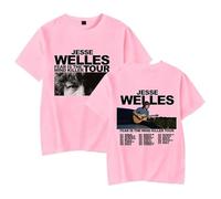 GJRJS Jesse Welles T-Shirt, Crewneck Printing Men/Women Fashion Short Sleeve,Pink,XXL