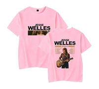 GJRJS Jesse Welles T-Shirt, Crewneck Printing Men/Women Fashion Short Sleeve,Pink,XXL
