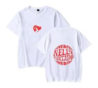 GJRJS Nelly Furtado Love Bites 2025 T-Shirt, Crewneck Printing Men/Women Fashion Short Sleeve,White,XXL