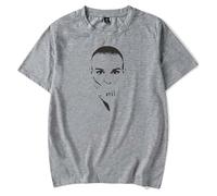 GJRJS Sinead O'Connor T-Shirt, Crewneck Printing Men/Women Fashion Short Sleeve,Grey,S