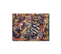 GJRYHXT Jackson Pollock Wall Art Painting: Convergence. Famous Abstract Artwork Reproduction on Canvas. Decor Picture for Living Room 50x65cm(19.7x25.6inch) Only Canvas