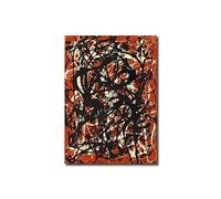 GJRYHXT Jackson Pollock Wall Art Painting: Free Form. Famous Abstract Artwork Reproduction on Canvas. Decor Picture for Living Room 80x112cm(31.5x45inch) Only Canvas