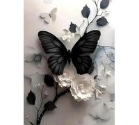 GJSZZO Butterfly Counted Cross Stitch Kits for Adults, Animals Stamped Cross Stitch Kits for Beginners, Needlepoint Cross-Stitch Patterns Embroidery Kits Arts and Crafts for Home Decor 12×16 Inch