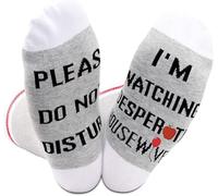 GJTIM 2 PAIRS Family Ethics TV Series Socks Novelty Inspired Gift, Grey, Medium