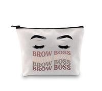 GJTIM Brow Boss Makeup Bag Microblading Eyebrow Estheticians Gift Beautician Gift Eyebrows Beauty Travel Zipper Pouch (Brow Boss Bag)