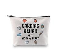 GJTIM Cardiac Rehab Gift Cardiologist Gift Cardiac Rehab Nurse Gift Cardiac Rehab Is A Work Of Heart Makeup Zipper Pouch, Cardiac Rehab Bag, M