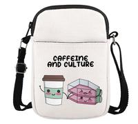 GJTIM Molecular Biology Gift Laboratory Science Gift Coffee Lover Present Caffeine And Culture Crossbody Bag, Culture Cr