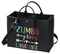 GJTIM Zumba Lover gift Zumba Teacher Appreciation Gift Zumba Is My Language Canvas Tote Bag, Zumba Lt, Multifunctional