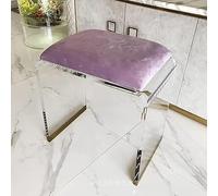 GJUANN Acrylic Stool With Velvet Padded Seat,Clear Acrylic Nightstand Square End Table Side Table,Modern Small Step Stool Short Stool Makeup Room Vanity Stool(Size:Large,Color:F)