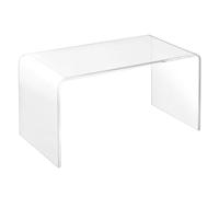 GJUANN C Table Acrylic End Table, Bedroom C Shape Bed Side Table, Transparent Side Table for Living Room, Bedroom, Patio and Office (Color : Clear, Size : 11.8 * 25.6in(30 * 65cm))