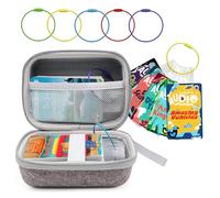 Gjulrfu Yoto Card Case, Hard Portable Card Case with Zipper & Keyring Loop Holder, Travel Carrier for Kids Toy Storage, Organiser Tidy Mini Card Storage (Grey)