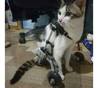 GJUOFFKO 2 Wheel Pet Wheelchair Aluminum, Large/Medium/Small Dog Wheelchair for Paralyzed Hind Legs, Dog Walking Rehabilitation Cart, Easy to Assemble