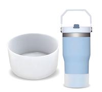 GJV Upgrade Protective Silicone Boot Bumper for Stanley Quencher Adventure 40oz 30oz 20oz 30oz Tumbler, Water Bottle Bottom Sleeve Cover Accessories for Stanley Mug Cup (Clear, OD:3.54in/9cm)