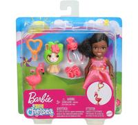 GJW30 Barbie Club Chelsea Doll and Playset Pink Flamingo Dress and Dog (GHV69)