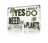 GJXFTPTTBD Garden Signs Vintage Plant Themed Metal Tin Sign Wall Decor Nature's Botanical Enthusiast Home Decor Art Piece Unique Indoor Greenery Design Inspired Wall Art 12 * 8in