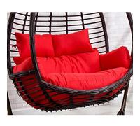 GJXJY Hanging Double Swing Cushion, Double Egg Chair Cushion with Headrest and Armrests, Removable and Washable, Waterproof, Red, 150cm x 110cm